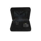 Men J.Valintin Cufflinks by Vitorofolo for French Cuff Shirt V35-34 Black Silver