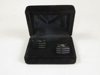 Men J.Valintin Cufflinks by Vitorofolo for French Cuff Shirt V35-34 Black Silver