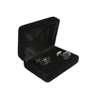 Men J.Valintin Cufflinks by Vitorofolo for French Cuff Shirt V35-34 Black Silver