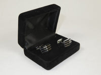 Men J.Valintin Cufflinks by Vitorofolo for French Cuff Shirt V35-34 Black Silver