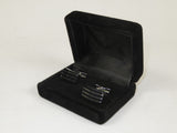 Men J.Valintin Cufflinks by Vitorofolo for French Cuff Shirt V35-34 Black Silver
