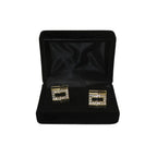 Men J.Valintin Cufflinks by Vitorofolo for French Cuff Shirt V39-62 Gold Diamond