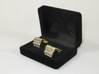 Men J.Valintin Cufflinks by Vitorofolo for French Cuff Shirt V39-74 Gold Diamond