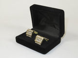 Men J.Valintin Cufflinks by Vitorofolo for French Cuff Shirt V39-74 Gold Diamond