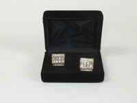 Men J.Valintin Cufflinks by Vitorofolo for French Cuff Shirt V39-74 Gold Diamond