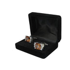 Men J.Valintin Cufflinks With Bold Stones Plated Gold Vito Rofolo V45-1