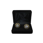 Men J.Valintin Cufflinks With Bold Stones Plated Gold Vito Rofolo V45-3