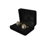 Men J.Valintin Cufflinks With Bold Stones Plated Gold Vito Rofolo V45-3