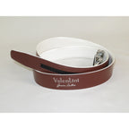 Mens VALENTINI Leather Track Belt Adjustable Removable Buckle V506S White