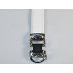 Mens VALENTINI Leather Track Belt Adjustable Removable Buckle V506S White