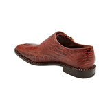 Belvedere Valiente Men's Shoes Ostrich Leg Double Monk Antique Rust