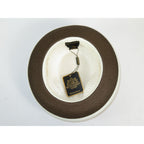 Men's Bruno Capelo 2-Tone Straw Fedora Hat CASANOVA CV893 Ivory/brown