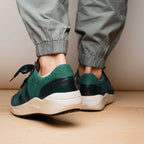 Hand painted genuine Snake and calfskin Sneaker Shoes Verona Green