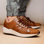 Hand painted genuine Snake calfskin Verona Honey