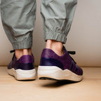 sueded Snake and classic calfskin fashion sneaker Shoes Verona Purple