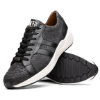 sueded Snake and classic calfskin fashion sneaker Shoes Verona Black
