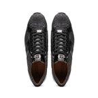 sueded Snake and classic calfskin fashion sneaker Shoes Verona Black