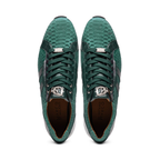 Hand painted genuine Snake and calfskin Sneaker Shoes Verona Green