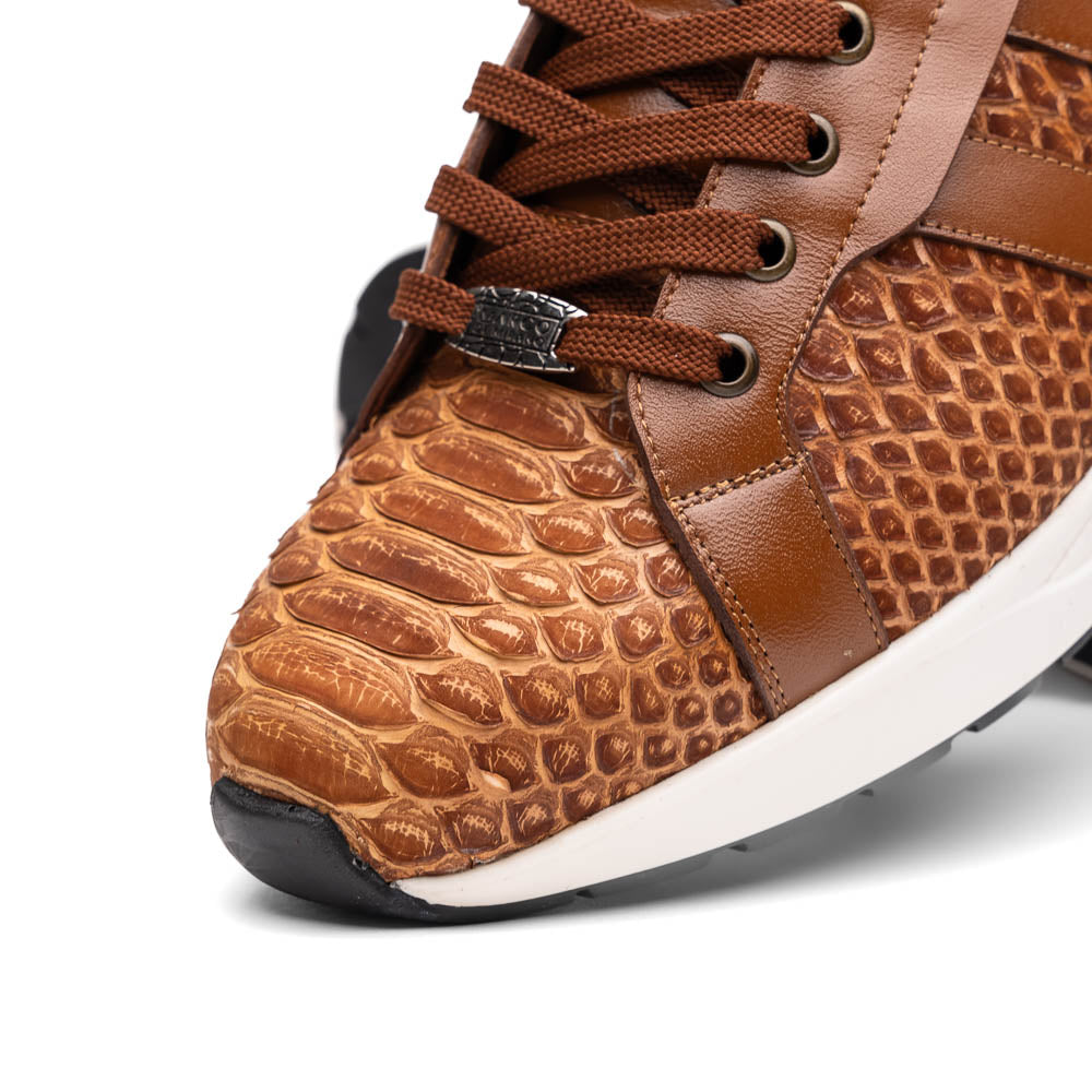 Hand painted genuine Snake calfskin Verona Honey