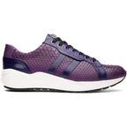 sueded Snake and classic calfskin fashion sneaker Shoes Verona Purple
