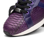 sueded Snake and classic calfskin fashion sneaker Shoes Verona Purple