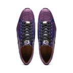 sueded Snake and classic calfskin fashion sneaker Shoes Verona Purple