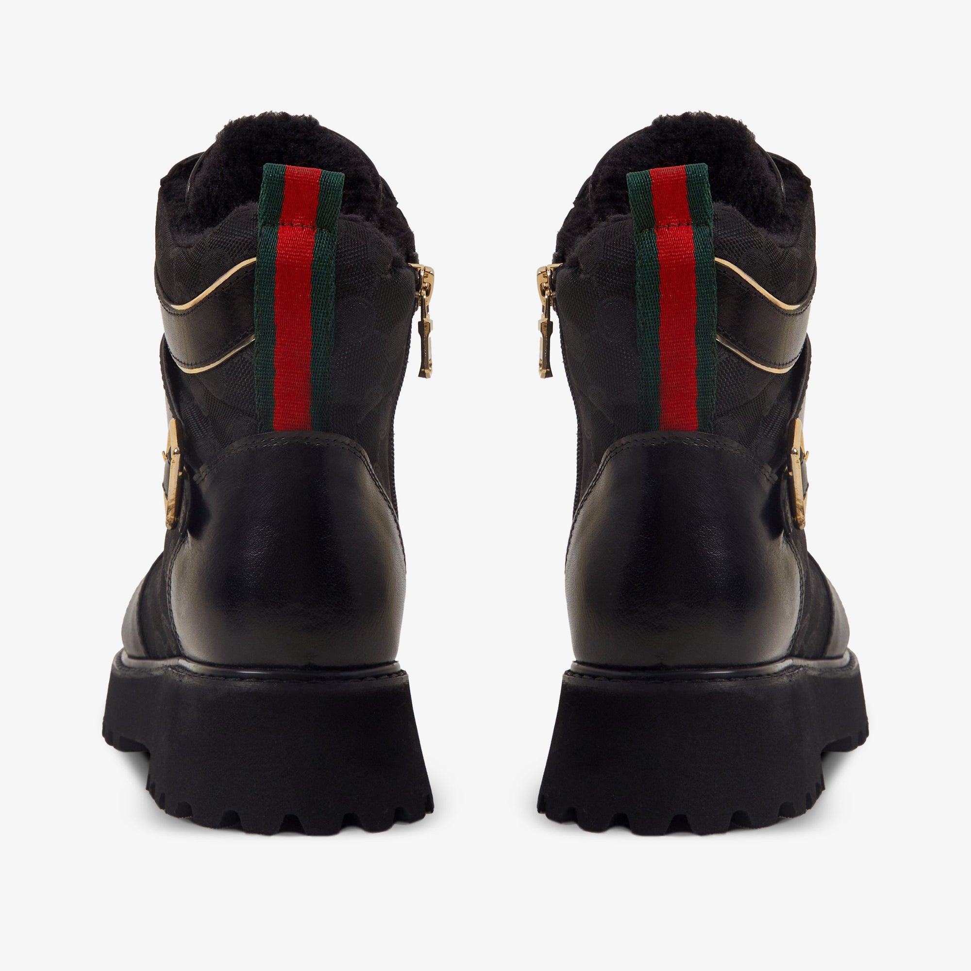 The Boston Black Leather Lace-Up Ankle Women Boot With a Side Zipper