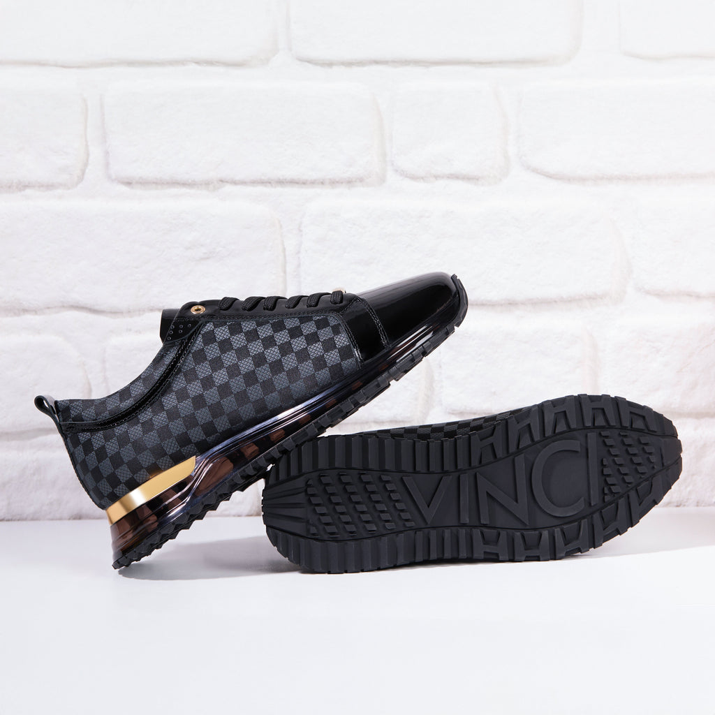 Vinci The Monte Carlo Black Checkered Men Sneaker Limited Edition
