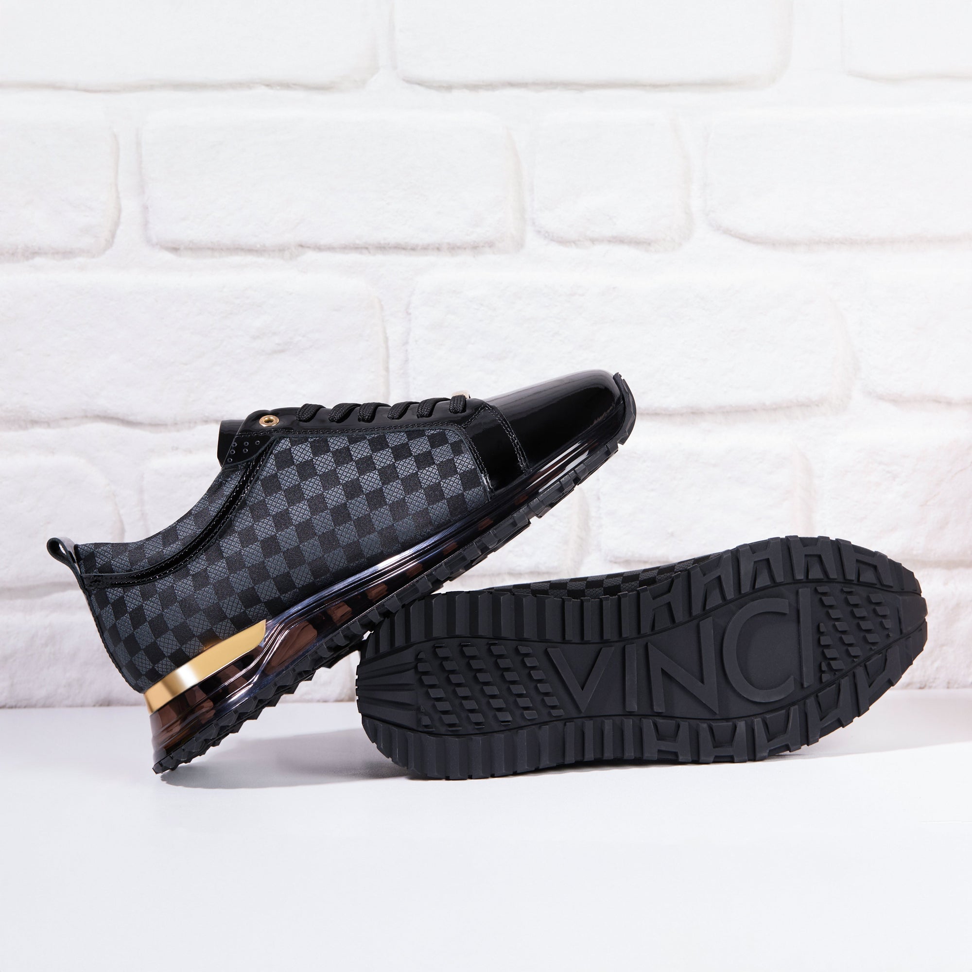 Vinci The Monte Carlo Black Checkered Men Sneaker Limited Edition