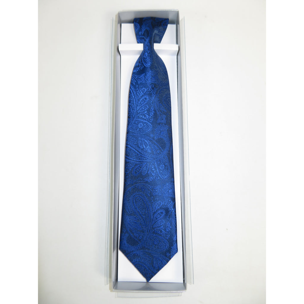 Men's Vito Rofolo From Italy Tie Hankie Gift Boxed 100% Silk VR-29 Royal Paisley