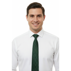 Mens Narrow Tie/Hankie Set Woven Vito Rofolo by J.Valintin VTR-118 Green Checks