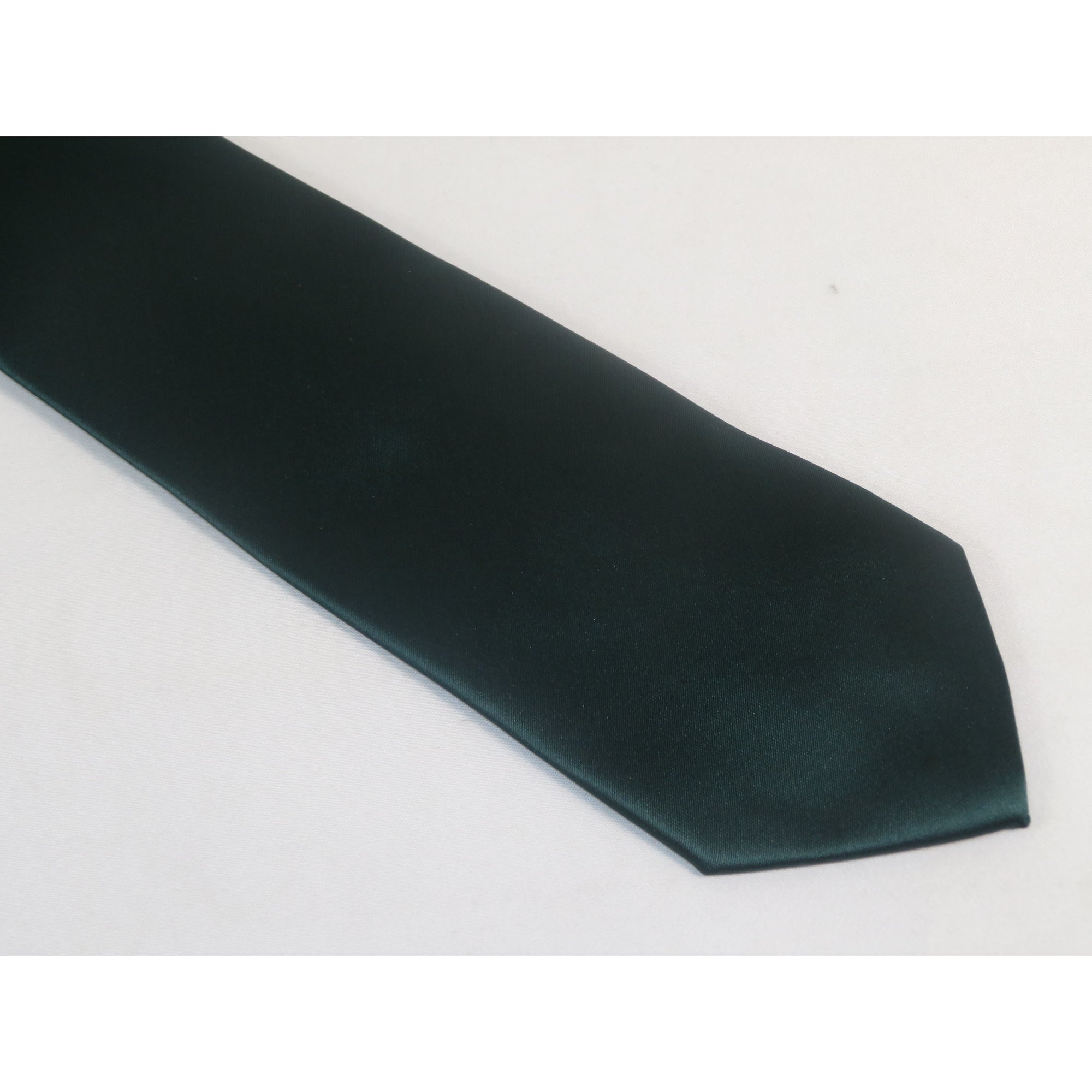 Mens Narrow Tie/Hankie Set Satin Vito Rofolo by J.Valintin VTR-123 Solid Green