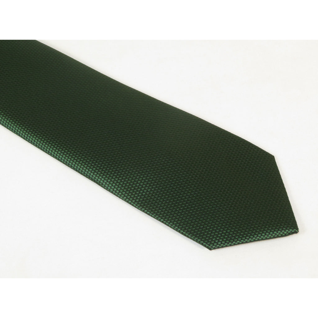 Mens Tie/Hankie Set Woven Silky Vito Rofolo by J.Valintin VTR-124 Green Pin Dot