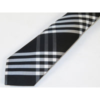 Men's Tie/Hankie Microfiber Silky Vito Rofolo by J.Valintin VTR-84 Black White