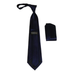 Men's Tie/Hankie Microfiber Silky Vito Rofolo by J.Valintin VTR-89 Navy Blue