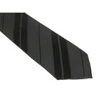 Mens Narrow Tie/Hankie Set Microfiber Silky Vito Rofolo VTR-97 Black Shadow
