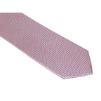 Mens Narrow Tie/Hankie Set Microfiber Silky Vito Rofolo VTR-98 Pink Dots