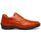 Genuine alligator sneaker Shoes Unique rustic finish Vulcan Honey