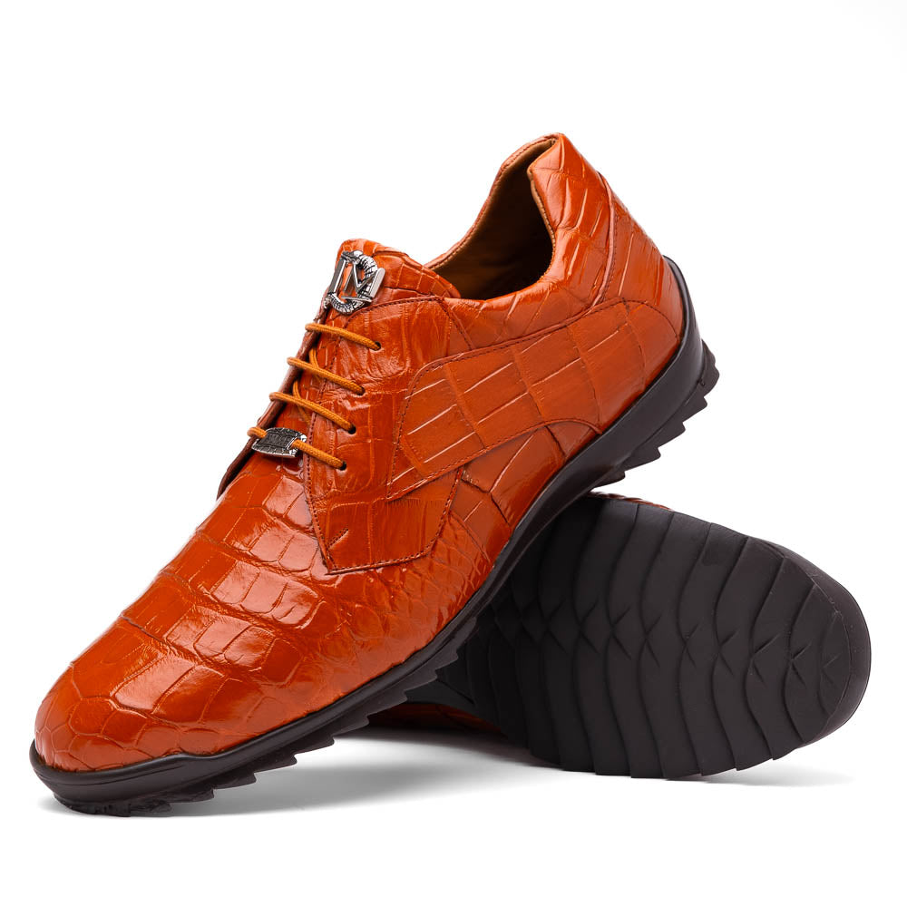Genuine alligator sneaker Shoes Unique rustic finish Vulcan Honey