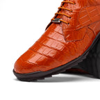 Genuine alligator sneaker Shoes Unique rustic finish Vulcan Honey