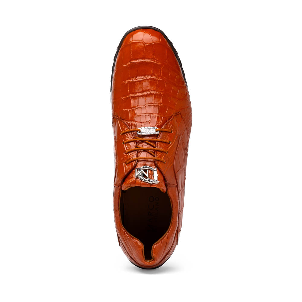 Genuine alligator sneaker Shoes Unique rustic finish Vulcan Honey