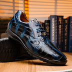 genuine alligator sneaker Shoes Unique rustic finish Vulcan Rustic Navy
