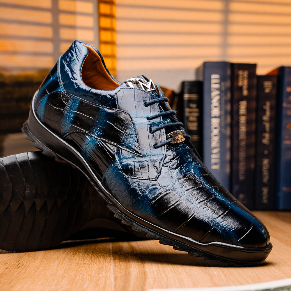 genuine alligator sneaker Shoes Unique rustic finish Vulcan Rustic Navy