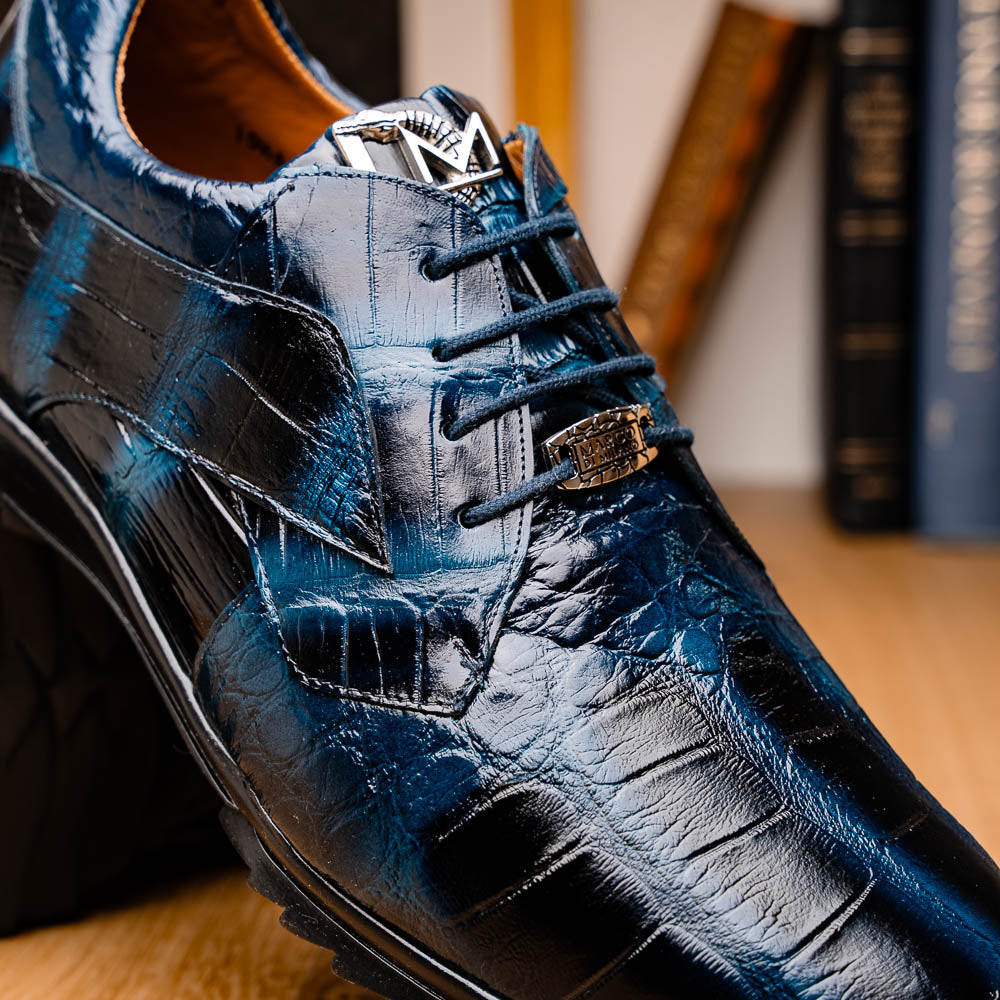 genuine alligator sneaker Shoes Unique rustic finish Vulcan Rustic Navy