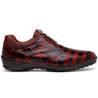 genuine alligator sneaker Shoes Unique rustic finish Vulcan Rustic Cognac