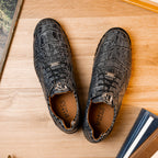 Genuine alligator sneaker Shoes Unique rustic finish Vulcan Rustic Gray