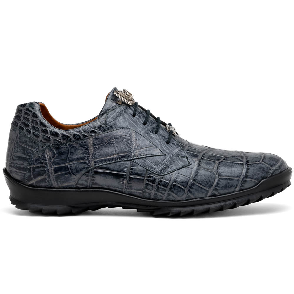 Genuine alligator sneaker Shoes Unique rustic finish Vulcan Rustic Gray