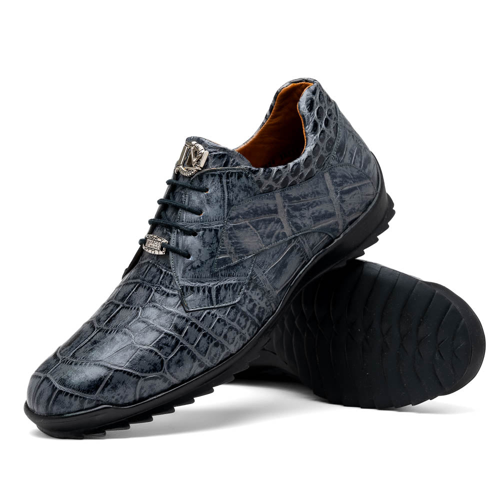 Genuine alligator sneaker Shoes Unique rustic finish Vulcan Rustic Gray