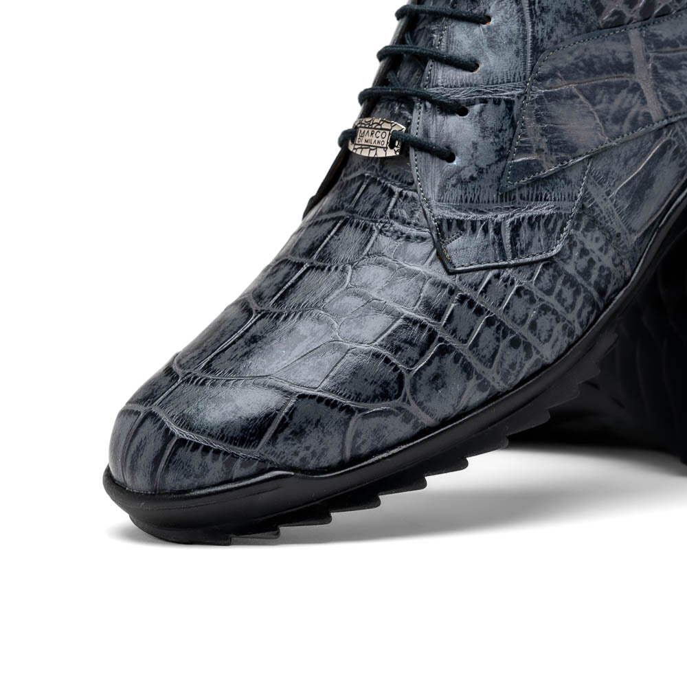 Genuine alligator sneaker Shoes Unique rustic finish Vulcan Rustic Gray