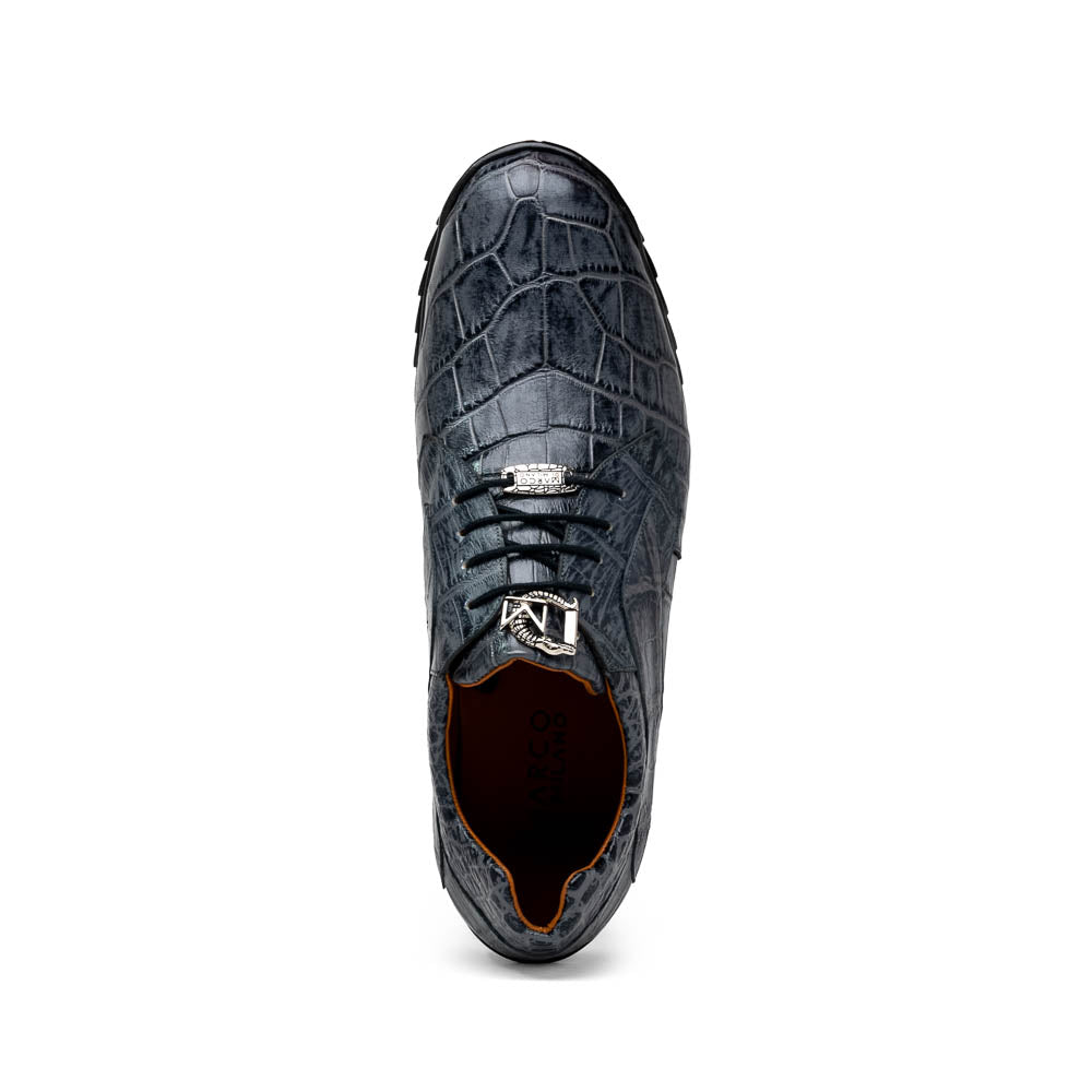 Genuine alligator sneaker Shoes Unique rustic finish Vulcan Rustic Gray